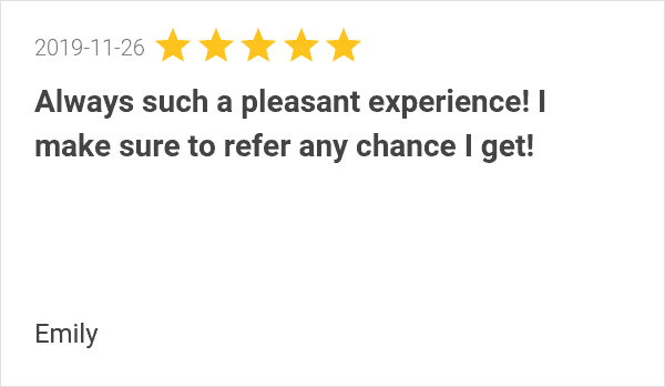 An example of an online review syndicated onto Facebook