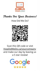 Review Generation Card (Portrait)